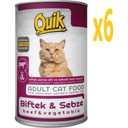 Quik Biftekli 6x415 gr Kedi Konserve Maması
