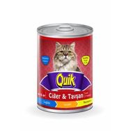 Quik Ciğer ve Tavşanlı 24x415 gr Kedi Konserve