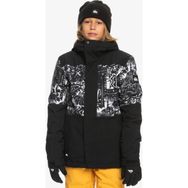 Quiksilver EQBTJ03155 Mission Printed Block Siyah Çocuk Kayak Montu