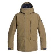 Quiksilver EQYTJ03266 Kahverengi Mission Solid Erkek Kayak Snowboard Su Geçirmez Kar Montu