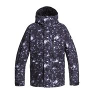 Quiksilver EQYTJ03267 Siyah Beyaz Mission Printed Erkek Snowboard Su Geçirmez Kar Montu