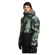 Quiksilver EQYTJ03403-GNB2 Yeşil Mission Printed Block Erkek Snowboard Kayak Montu
