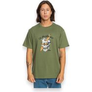 Quiksilver EQYZT07674 One Last Surf Ss Siyah Oranj Erkek T-shirt