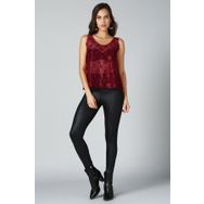 Quincey Bd2246 Bordo Dantel Detaylı Bluz