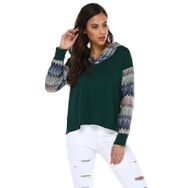 Quincey BD2337 Yeşil Kapüşonlu Kadın Sweatshirt
