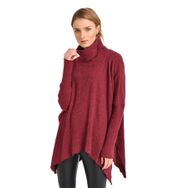 Quincey BDM2523 Bordo Yünlü Salaş Kadın Kazak
