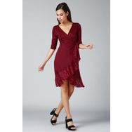 Quincey EB2484 Bordo Anvelop Kadın Elbise