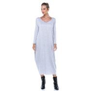 Quincey EB2654 Gri Melanj Geniş Kesim Elbise