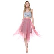Quincey EKT2505 Pembe Tül Kadın Etek