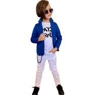 Quzucuk Kids Erkek Çocuk Mavi Ceketli Pantolon Takım