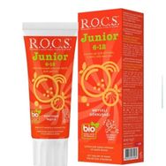 R.O.C.S. 74 gr Junior 6-12 Yaş Meyveli Gökkuşağı Tadında Florürsüz Çocuk Diş Macunu