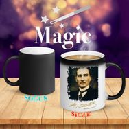 R247 Takım Elbiseli Mustafa Kemal Atatürk Sihirli Kupa Bardak