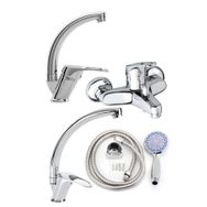 Rainex 4MBBS-01 4'lü Mix Banyo Lavabo Eviye Batarya Seti ve Duş Seri