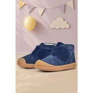 Rakerplus Yoohoo Hakiki Deri Koyu Lacivert Cırtlı Unisex Bebek Bot