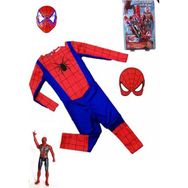 Ramos Eldiven - Figür - Maske - Kostüm 7-8 Yaş Kırmızı Örümcek Adam Kostüm Seti
