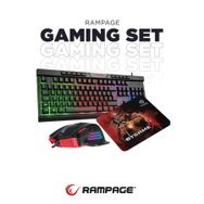 Rampage Bygamex K2 Süper 3'lü Oyuncu Mouse Pad + Mouse + Klavye Seti