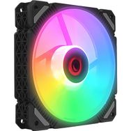 Rampage Cross F20 38CFM 1200RPM 12 cm Rainbow 3P+4P Molex Soketli Siyah Kasa Fanı