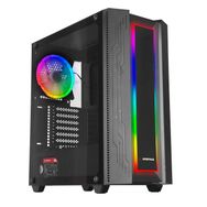 Rampage GRAND 600W 80+ Bronze Temper Camlı Rgb Fan+Led Şeritli Oyuncu Kasası