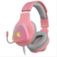 Rampage M7 Moncher Pembe RGB Kablolu Mikrofonlu Oyuncu Kulaklığı