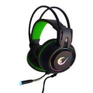 Rampage RM-K25 Lunatic Pro Siyah Yeşil 7,1 Usb Surround Rgb Ledli Gaming Oyuncu Mikrofonlu Kulaklık