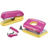 Rapid 5000371 Pembe Sarı Mini Zımba ve Delgeç Seti