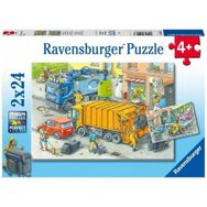 Ravensburger 050963 2x24 Parça Çöp Kamyonu Puzzle