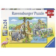 Ravensburger 078066 Zoo 2x24 Parça Puzzle