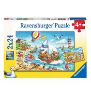 Ravensburger 078295 Seaside Holiday 2x24 Parça Puzzle