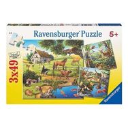 Ravensburger 092659 3X49 Parça Kır Evi Ve Hayvanlar Puzzle