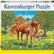 Ravensburger 105779 Çayırda Mutlu Atlar 100 Parça Puzzle