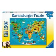 Ravensburger 132874 Hayvanlı Harita 150 Parça Puzzle