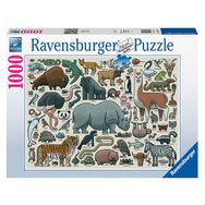 Ravensburger 168071 1000 Parça Vahşi Hayvan Puzzle