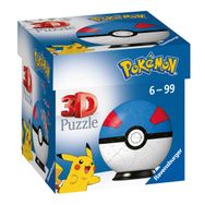Ravensburger 3D 11265 - Pokémon Pokéballs - Superball - [EN] Great Ball - 54 parça Puzzle