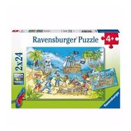 Ravensburger 50895 2x24 Parça Macera Adası Çocuk Puzzle