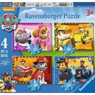 Ravensburger 7033 Paw-Patrol Set, 4 in Einer Box, 12/16/20 und 24 Teile Puzzle