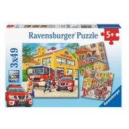Ravensburger 94011 3x49 Parça İtfaiye Çocuk Puzzle