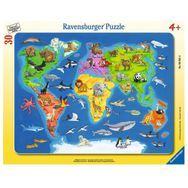 Ravensburger Hayvanlar Dünya Haritası 30 Parça Puzzle