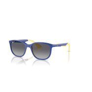 Ray-Ban Junior RJ 9078S 7132T3 48 Polarize Çocuk Kare Mavi Sarı Kemik Güneş Gözlüğü