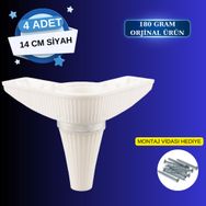 Raymobaks Line 14 cm Beyaz 4 Adet Köşeli Ayak