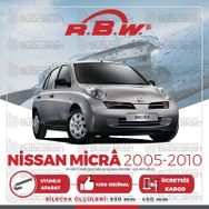 RBW Nissan Micra 2005-2010 Ön Muz Silecek Takımı