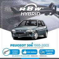 RBW Peugeot 306 HB 1993-2003 Ön Hybrid Silecek Takımı