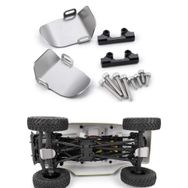 RCLions Paslanmaz Çelik Ön ve Arka Aks Koruma Plakası Tüm Eksenel SCX24 AXI90081 AXI00001 AXI0002 1:24 RC Crawler Araba Yükseltme Aksesuarları için