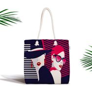 RealHomes Fashion Womens Popart Modern Tasarımlı Fermuarlı Kumaş Çanta