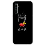 Realme 5I Coffee Battery Baskılı Uyumlu Silikon Kılıf
