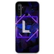 Realme 5I Dark Neon Yaprak L Harfi Baskılı Uyumlu Silikon Kılıf