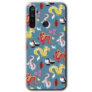 Realme 5I Funky Dragon Baskılı Uyumlu Silikon Kılıf