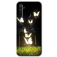 Realme 5I Işıklı Kelebekler Baskılı Uyumlu Silikon Kılıf