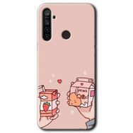 Realme 5I Meyveli Süt Baskılı Uyumlu Silikon Kılıf