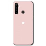 Realme 5I Sade Kalp Baskılı Uyumlu Silikon Kılıf