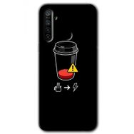 Realme 6I Coffee Battery Baskılı Uyumlu Silikon Kılıf